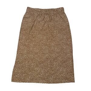 J.Crew - NWT - Brown & White Polka Dot - Midi Skirt